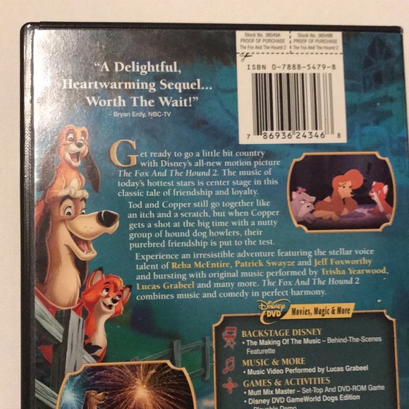 2 DVDs: The Fox & The Hound 2 Animated + Ratatouille (Disney PIXAR) - Picture 7 of 14